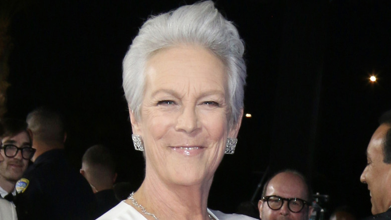 Jamie Lee Curtis with her pixie spiked up