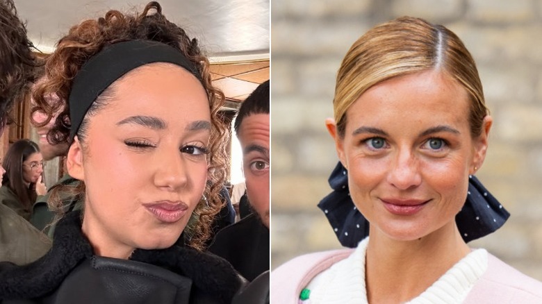 Two women show off chic hair accessories