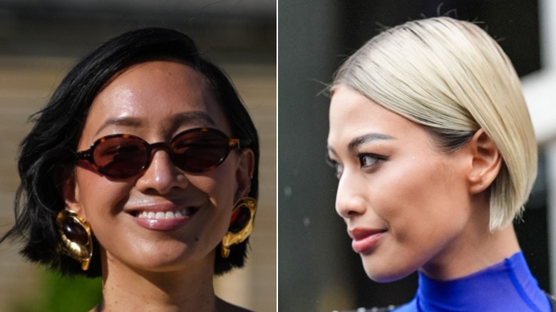 Two women with a French bob