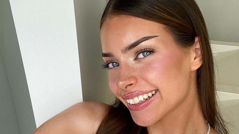 Girl wearing minimal makeup