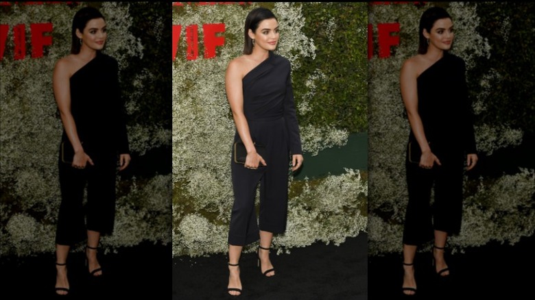 Lucy Hale in black outfit 