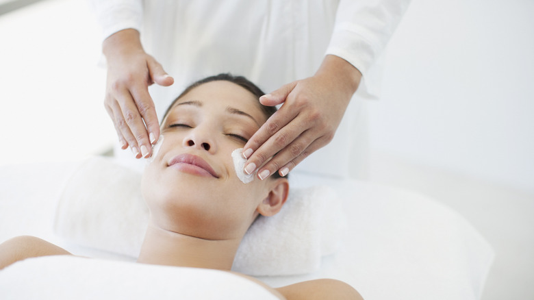 preparing for skincare treatment