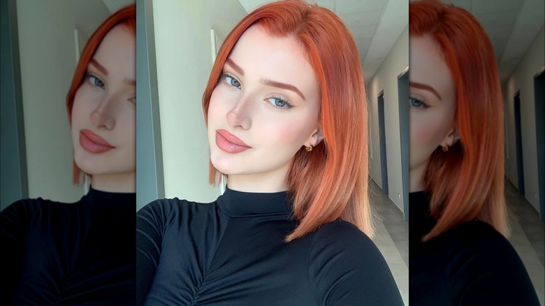 Woman with ginger and strawberry blond hair