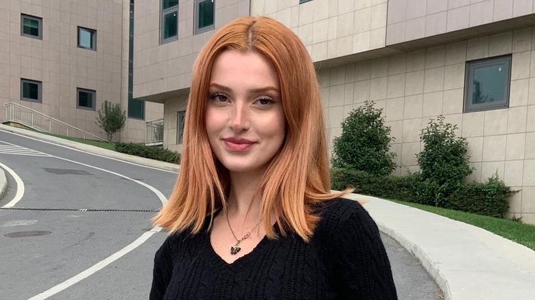 Woman with ginger lowlights