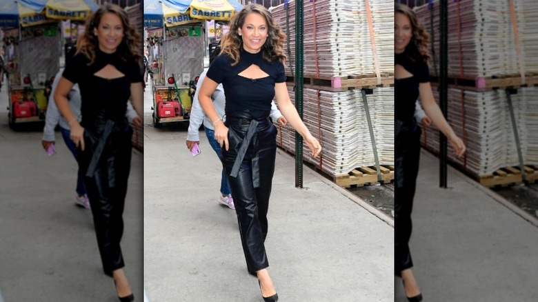 Ginger Zee outside the set of GMA