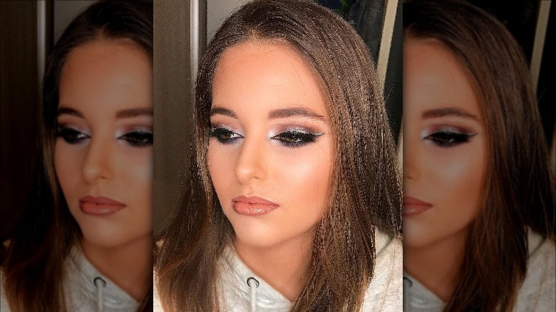 woman with layered eyeliner