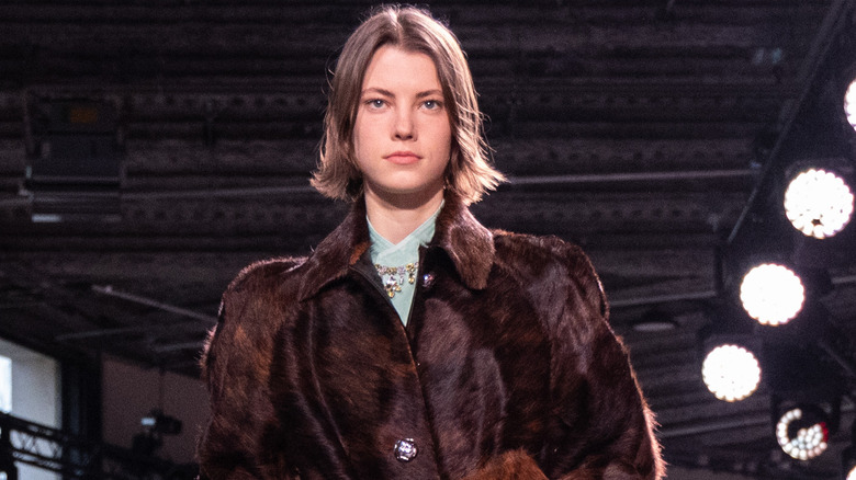 Rabanne model at Paris Fashion Week 2024