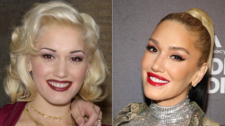 Gwen Stefani before and after her face transformation