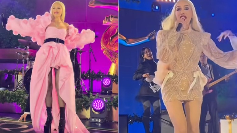 Gwen Stefani performs at the Rockefeller tree lighting ceremony