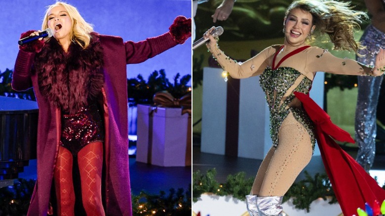 Kristin Chenoweth and Thalia perform at the tree lighting ceremony