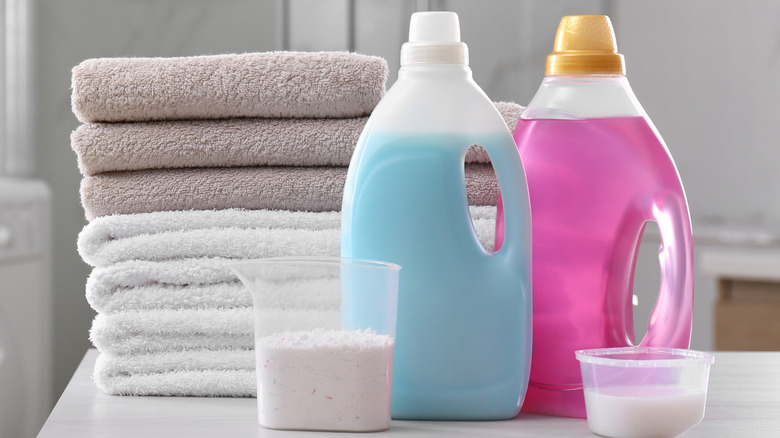 fabric softener and towels