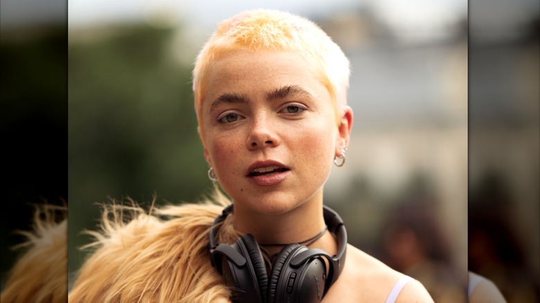 Emma Fridsell with blond crop haircut