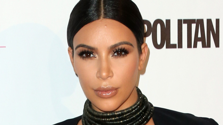 Kim Kardashian slick bun