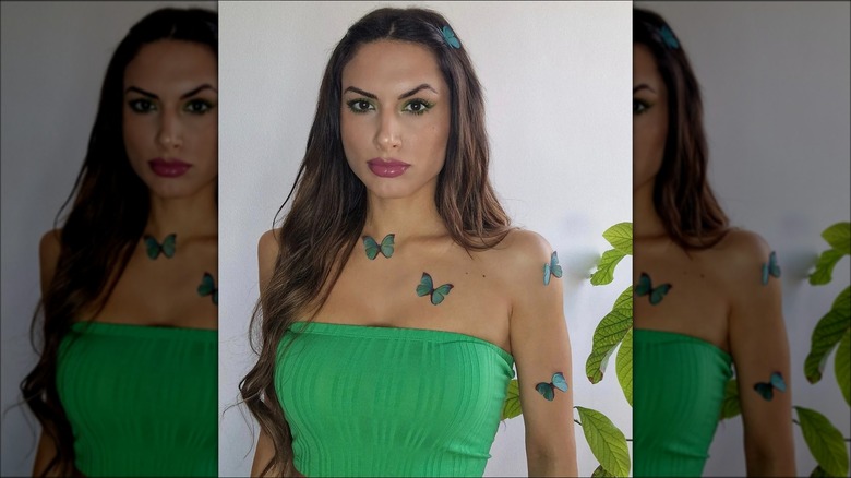 A woman with long hair