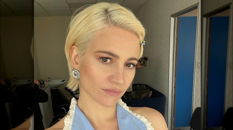 Straight hair pixie cut