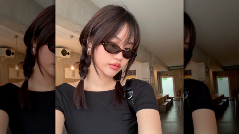 Straight pigtail braids