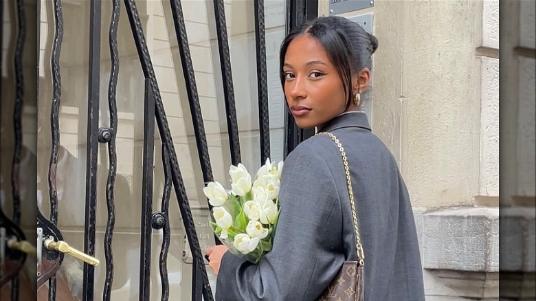 Slick bun with a baby part