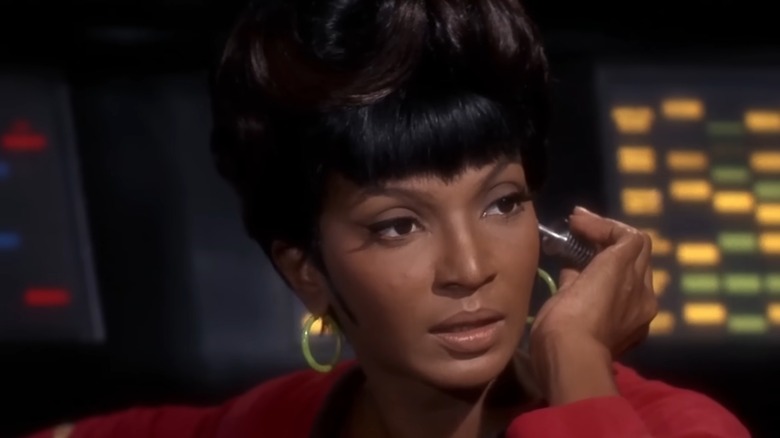 Nichelle Nichols as Captain Nyota Uhura in "Star Trek"