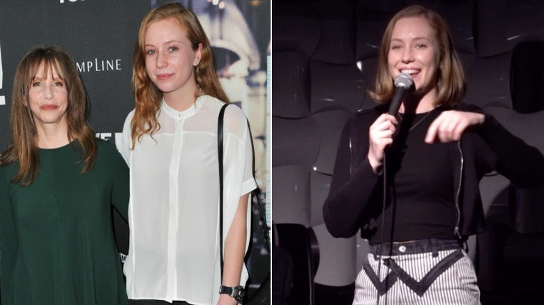 Hannah Einbinder poses with her mother and performs on stage