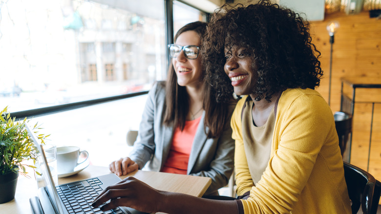 Women working on laptop