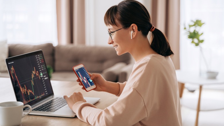 Man working at laptop
