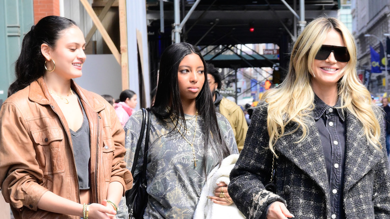 Heidi Klum with two of her daughters, Leni and Lou