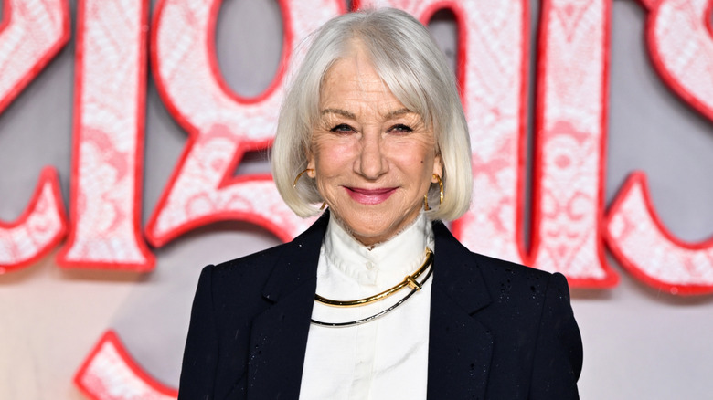Helen Mirren posing at the 