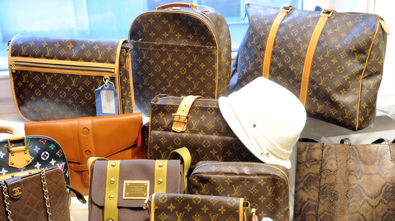 Collection of Louis Vuitton bags