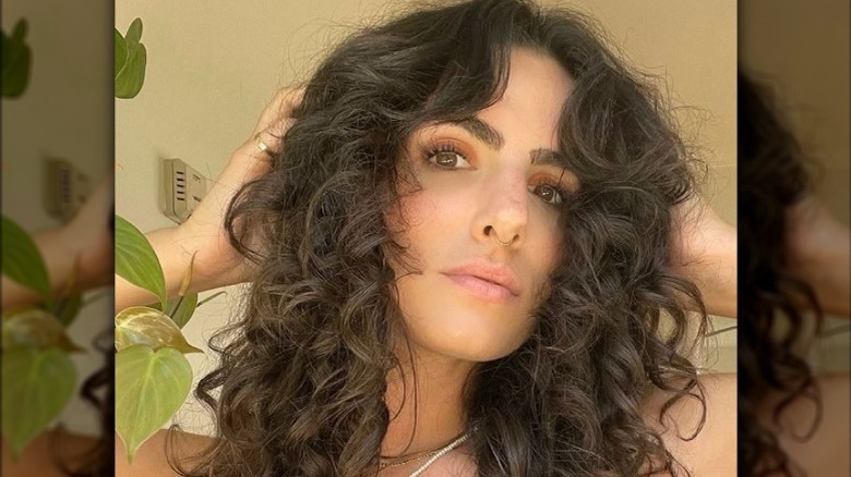 Long layered curly hair