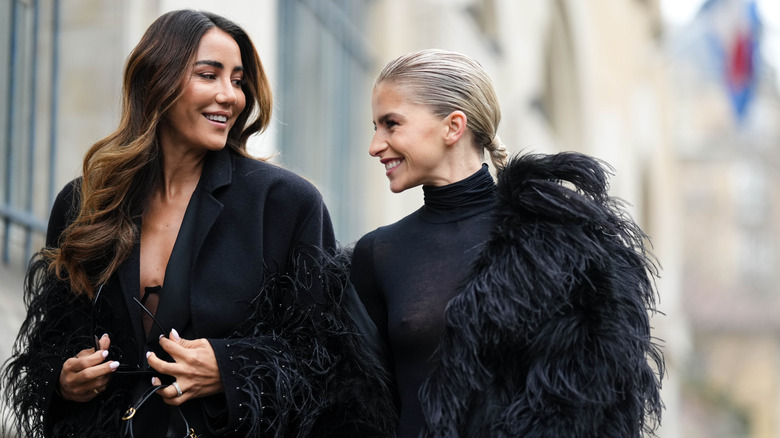 best friends wearing black 