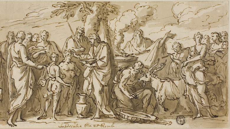 Drawing of Lupercalia festival