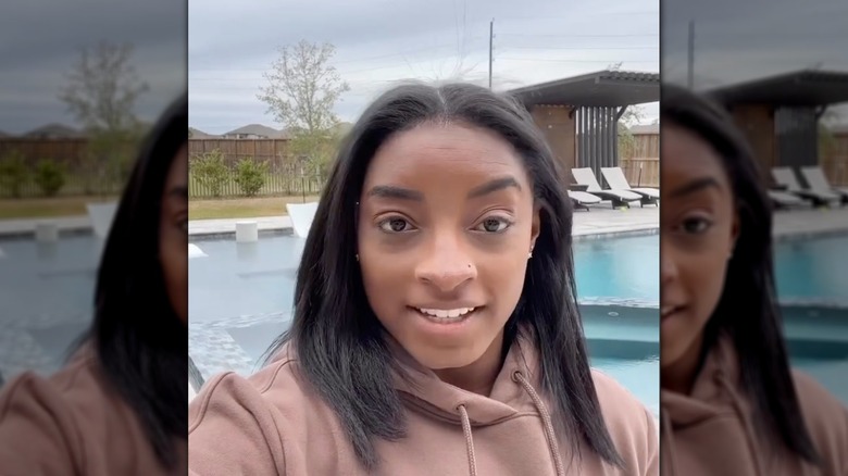 Simone Biles gives video message for International Women's Day