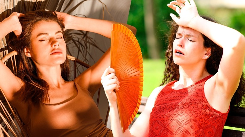 Two women soaking in sun rays