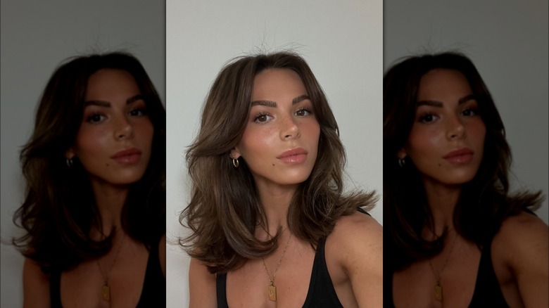 woman with brown lowlights