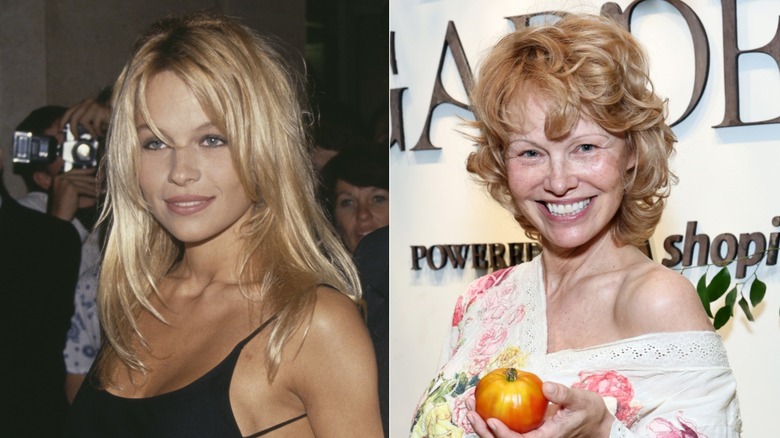 Pamela Anderson in 1991 and 2025