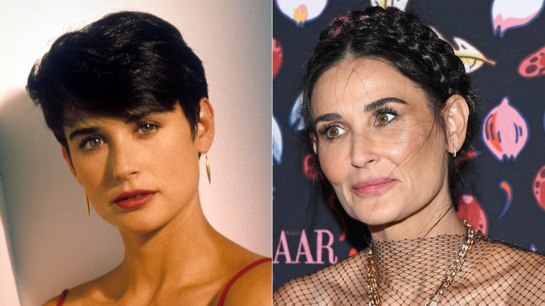 Demi Moore in 1990 versus Demi Moore in 2020, thrity years later