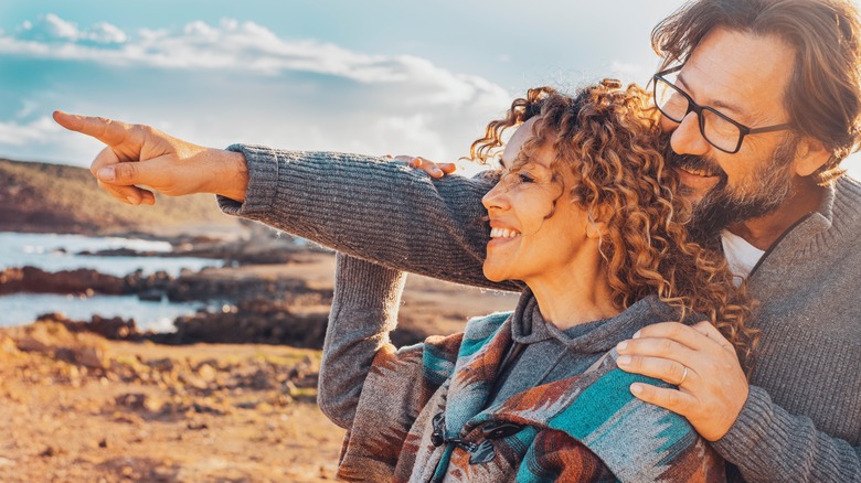 couple enjoying time together outside