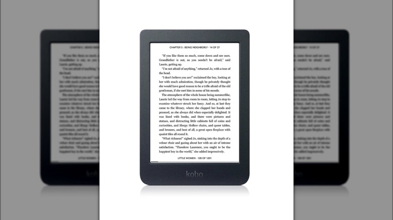 Kobo e-reader close up
