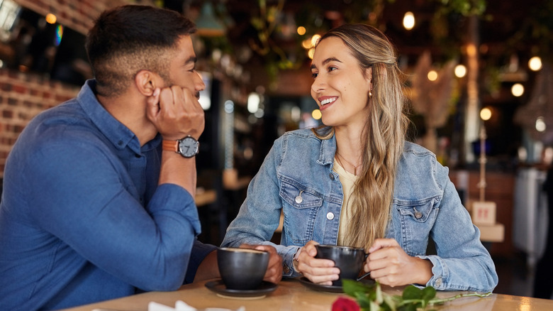couple during coffee date