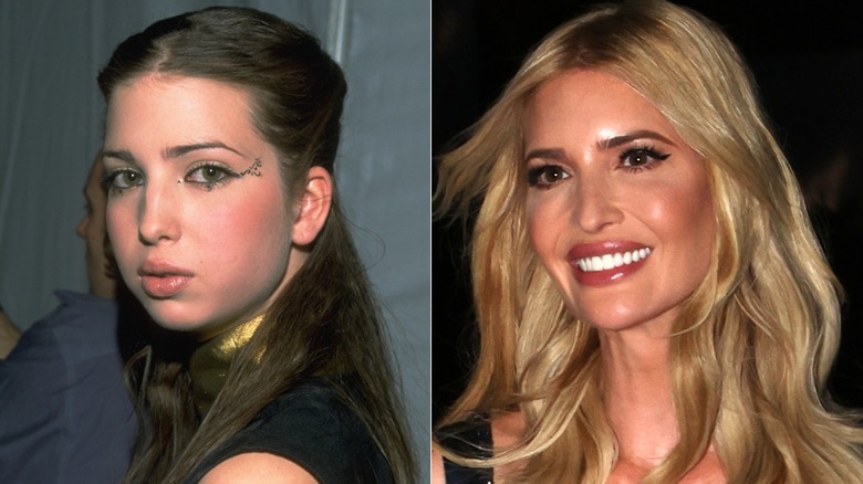 Ivanka Trump in the 1990s and in 2024.