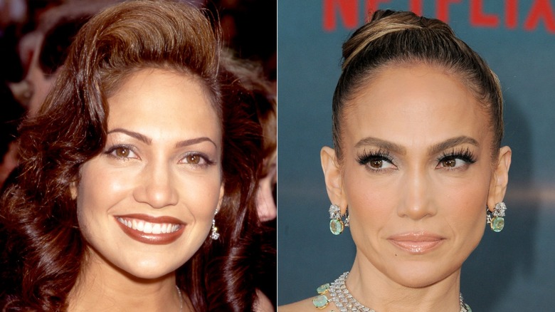 Jennifer Lopez in 1998 and 2024
