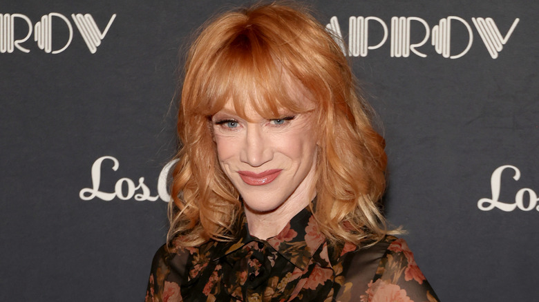 Kathy Griffin posing on the red carpet