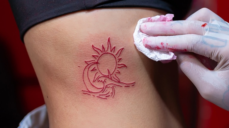 new tattoo with redness