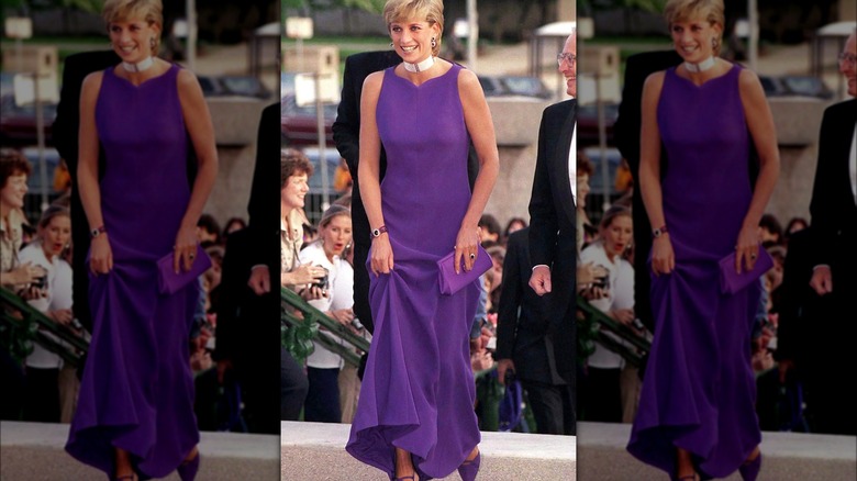 Princess Diana in purple
