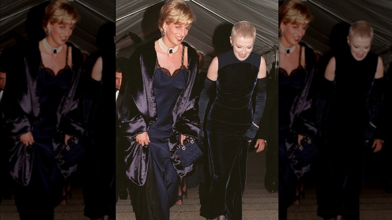 Princess Diana in black