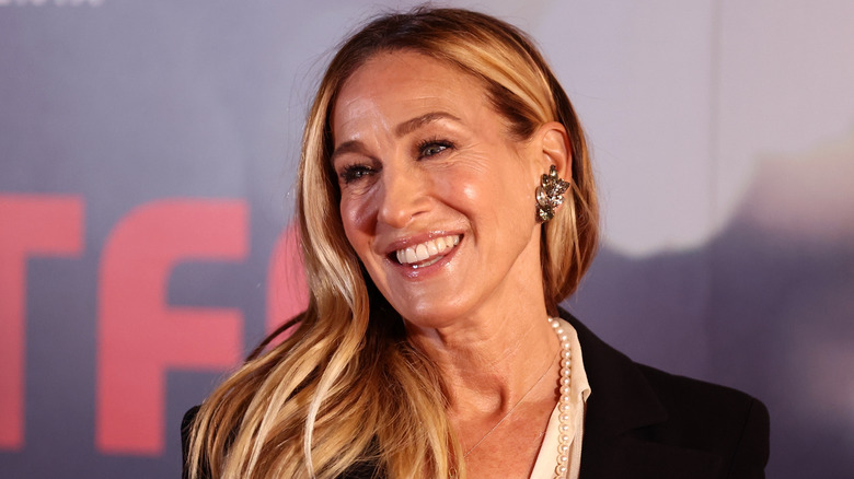 Sarah Jessica Parker in 2024 smiling on the red carpet