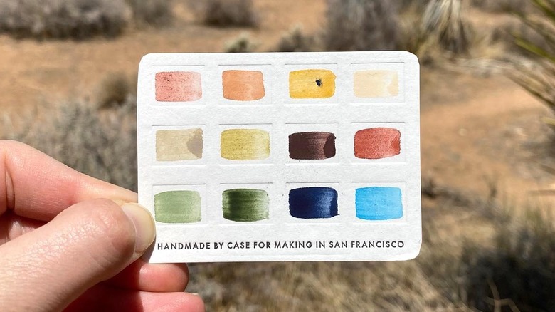 watercolor paint palette