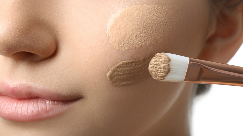 cheek contouring close up