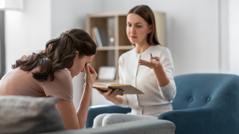 Woman in therapy session