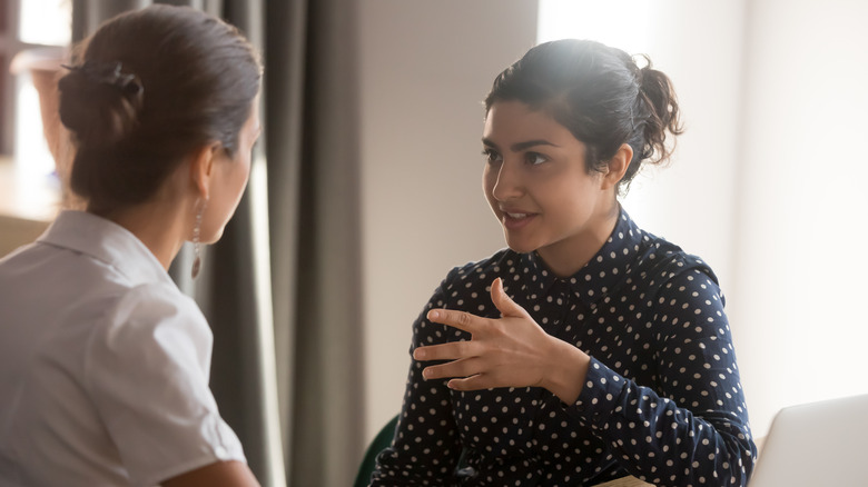 Friends have serious discussion